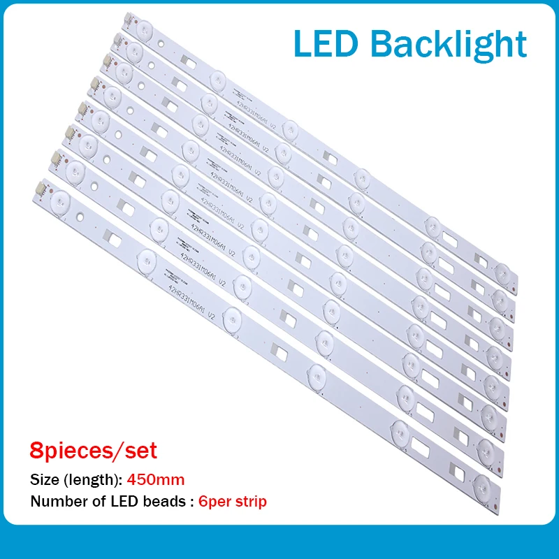 

New Kit 16PCS 6LED 450mm LED strip For LG L42F3700A B42E650 D42A710 L42F1600E Lamp 42HR331M06A1 V2, 4C-LB4206-HQ2/HQ1