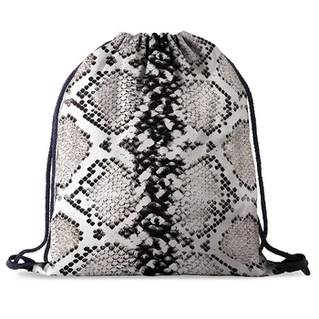 bundle pocket rope Bag Printing Snake skin pattern Drawstring Backpack Women men daily Casual Girl's Mochila knapsack Feminina
bundle pocket rope Bag Printing Snake skin pattern Drawstring Backpack Women men daily Casual Girl's Mochila knapsack Feminina