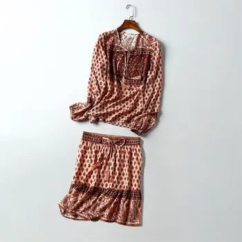 Loose Floral Printed Two Piece Set Vintage Long Sleeve Tops Tassel Mini Skirt Summer Fall Boho Beach Casual Womens Sets Dresses
Loose Floral Printed Two Piece Set Vintage Long Sleeve Tops Tassel Mini Skirt Summer Fall Boho Beach Casual Womens Sets Dresses