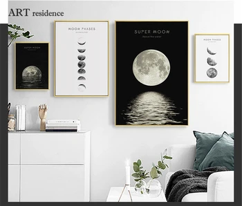 ARTRESIDENCE Real moon change astronomical poster canvas painting painting living room bedroom home decoration mural
ARTRESIDENCE Real moon change astronomical poster canvas painting painting living room bedroom home decoration mural