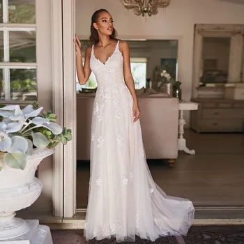 Jiayigong Sexy Lace Wedidng Dress 2020 V Neck Sleeveless Applique Flowers Backless Tulle Robe De Mariee Bridal Gown
Jiayigong Sexy Lace Wedidng Dress 2020 V Neck Sleeveless Applique Flowers Backless Tulle Robe De Mariee Bridal Gown