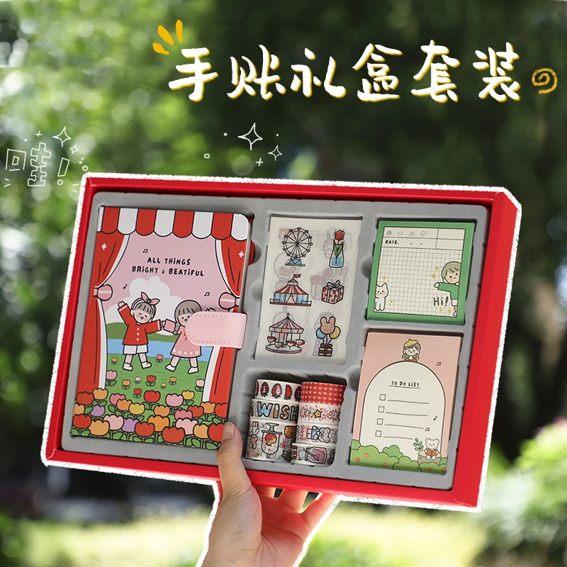 Cute girl heart hand account book stationery gift set tape sticker notepad 22 varieties into kawaii school supplies
Cute girl heart hand account book stationery gift set tape sticker notepad 22 varieties into kawaii school supplies