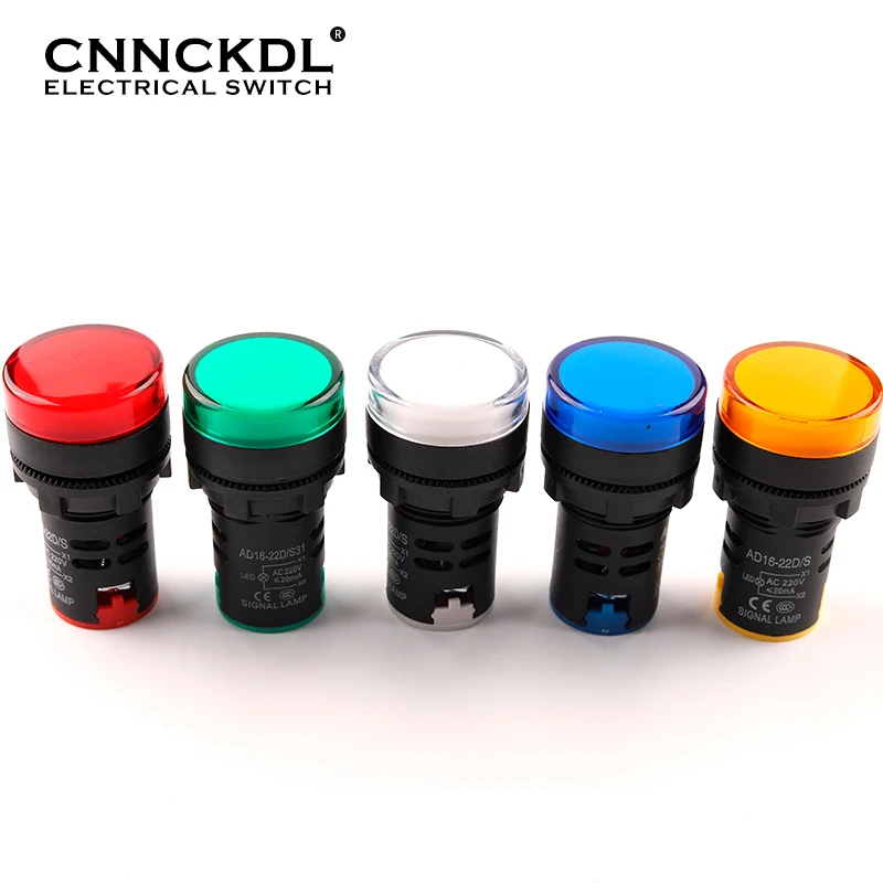 22mm AD16-22 Panel Mount LED Power Indicator Pilot Signal Light Lamp 12V 24V 110V 220V 380V Red Blue White Green Yellow
22mm AD16-22 Panel Mount LED Power Indicator Pilot Signal Light Lamp 12V 24V 110V 220V 380V Red Blue White Green Yellow