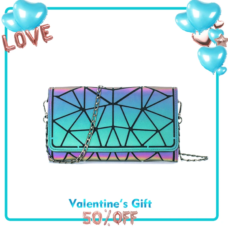 IDEAS FOR 2020 FASHION WOMAN LUMINOUS CROSSBODY CHAIN PURSE GEOMETRIC HOLOGRAM FOLDED FLAP SHOULDER BAG
IDEAS FOR 2020 FASHION WOMAN LUMINOUS CROSSBODY CHAIN PURSE GEOMETRIC HOLOGRAM FOLDED FLAP SHOULDER BAG