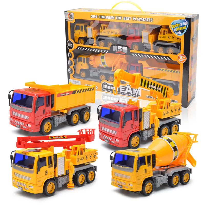 Educational CHILDREN'S Toy Engineering Vehicle Fire Truck Mixer Truck Four-Gift Box Inertia Car Model
Educational CHILDREN'S Toy Engineering Vehicle Fire Truck Mixer Truck Four-Gift Box Inertia Car Model