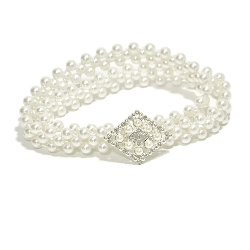 Women Pearl Waist Chain Elastic Block Rhinestone Decor Belt Girls Multi Style Match Dress Waistband For Female 67cm
Women Pearl Waist Chain Elastic Block Rhinestone Decor Belt Girls Multi Style Match Dress Waistband For Female 67cm