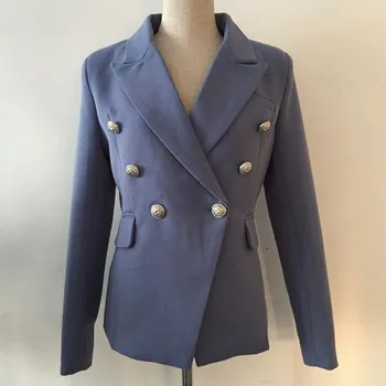 Vintage Runway Designer High Quality Blazer Women's Double Breasted Elegant Long Sleeve Ladies Coat Jacket Blazer Mujer 
Vintage Runway Designer High Quality Blazer Women's Double Breasted Elegant Long Sleeve Ladies Coat Jacket Blazer Mujer