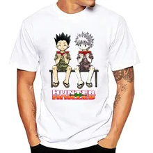 Охотник х Хантер Мужская/женская дизайнерская футболка GON FREECSS Косплей хлопковая футболка новая аниме Kurapika футболка Killua Zoldyck футболки топы(China)