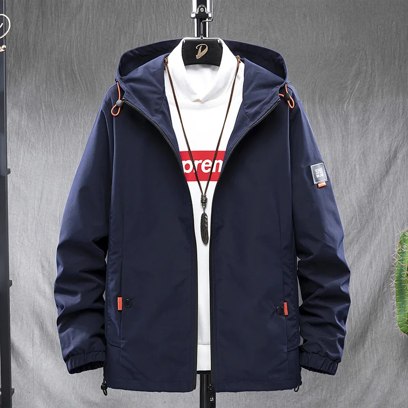 New Spring and Autumn hooded jacket men's casual large size jacket men's slim Korean style Youth top
New Spring and Autumn hooded jacket men's casual large size jacket men's slim Korean style Youth top