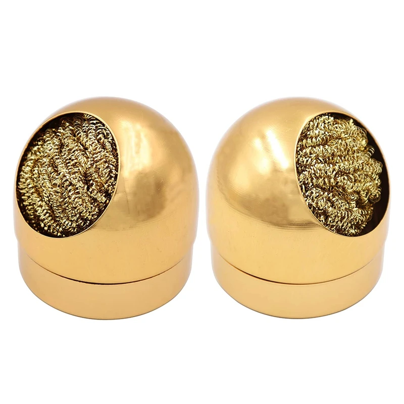 2Pcs Soldering Tip Cleaner, Wire-Type Soldering Iron Tip Cleaner, Copper Wire Ball Clean Tsui Device Golden
2Pcs Soldering Tip Cleaner, Wire-Type Soldering Iron Tip Cleaner, Copper Wire Ball Clean Tsui Device Golden