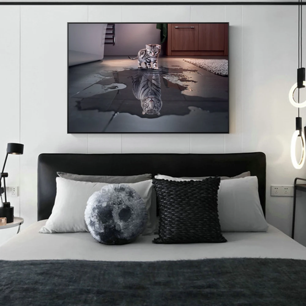 Cat With Tiger Wall Paintings Print On Canvas Art Prints Animals Posters And Prints Modern Wall Pictures For Kids Room Cuadros
Cat With Tiger Wall Paintings Print On Canvas Art Prints Animals Posters And Prints Modern Wall Pictures For Kids Room Cuadros