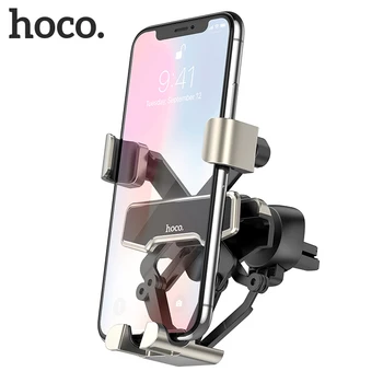 

HOCO Gravity Car phone Holder for iPhone 11 Pro Max Samsung in Car Air Vent Mount Car Holders for Android 4-6.5 inch phone Stand