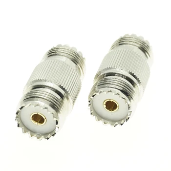 UHF PL259 SO239 SO-239 Cable Connector Socket UHF Female To UHF Female Plug Nickel Plated Brass Straight Coaxial RF Adapters
UHF PL259 SO239 SO-239 Cable Connector Socket UHF Female To UHF Female Plug Nickel Plated Brass Straight Coaxial RF Adapters