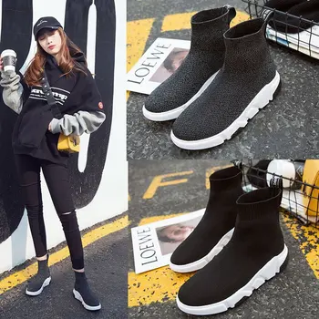 2019 autumn stretch socks women's shoes casual thick bottom middle flat casual shoes sports trendy shoes
2019 autumn stretch socks women's shoes casual thick bottom middle flat casual shoes sports trendy shoes