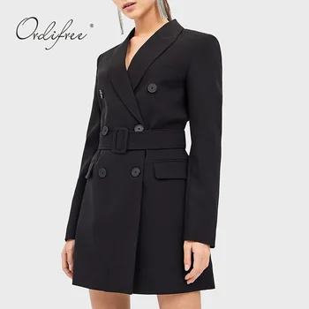 Ordifree 2020 Spring Autumn Women Blazer Dress Long Sleeve Office Lady Formal Short Belted Dress 
Ordifree 2020 Spring Autumn Women Blazer Dress Long Sleeve Office Lady Formal Short Belted Dress