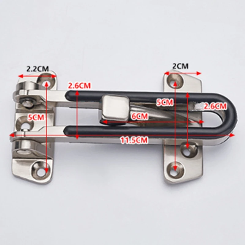 Metal Hasp Latch Lock Door Security Safety Hasp Lock Anti-Theft Chain Lock Guard Catch Door Fastens Lock Tools Home Hotel Hasp L
Metal Hasp Latch Lock Door Security Safety Hasp Lock Anti-Theft Chain Lock Guard Catch Door Fastens Lock Tools Home Hotel Hasp L