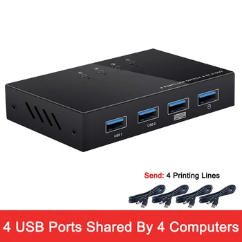 4 Port HDMI KVM Switch 4K USB HDMI KVM Switcher 4 In 4 Out 4K 2K 30HZ with Cables For PC Laptop Mouse Printers Keyboard Scanner
4 Port HDMI KVM Switch 4K USB HDMI KVM Switcher 4 In 4 Out 4K 2K 30HZ with Cables For PC Laptop Mouse Printers Keyboard Scanner