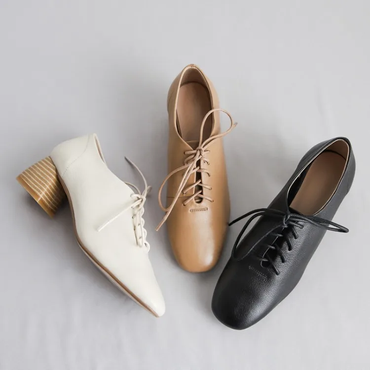 WOMEN'S Shoes 2020 Spring And Autumn Lace-up Chunky Heel Solid Color Versatile Deep Mouth inside And Pure Leather Size Code WOME
WOMEN'S Shoes 2020 Spring And Autumn Lace-up Chunky Heel Solid Color Versatile Deep Mouth inside And Pure Leather Size Code WOME