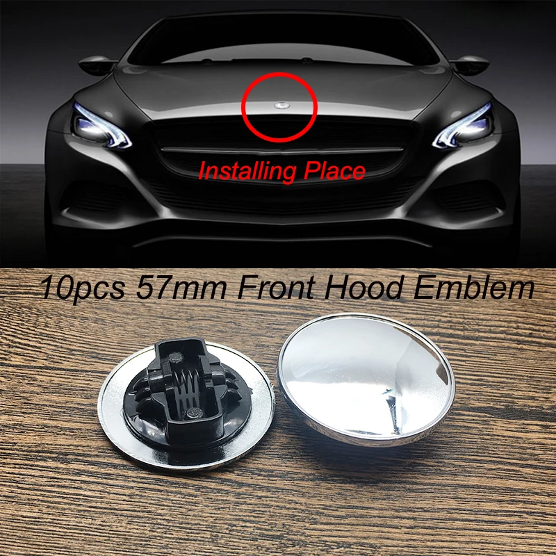 10pcs 57mm Auto Accessory Car Front Hood Emblem Cap Auto Head Bonnet Label Cover For E260 E300 S300 S400 S350 S600 ML350
10pcs 57mm Auto Accessory Car Front Hood Emblem Cap Auto Head Bonnet Label Cover For E260 E300 S300 S400 S350 S600 ML350