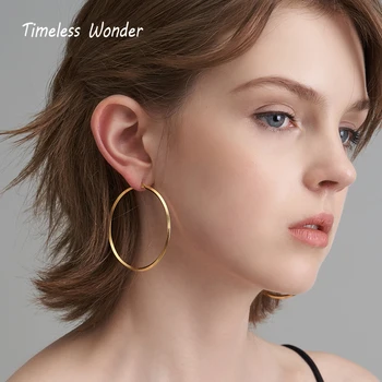 Timeless Wonder Titanium XL Circle Statement Drop Earrings Women Jewelry Punk Gothic Boho Designer Top Hiphop Trendy Ins 2528
Timeless Wonder Titanium XL Circle Statement Drop Earrings Women Jewelry Punk Gothic Boho Designer Top Hiphop Trendy Ins 2528