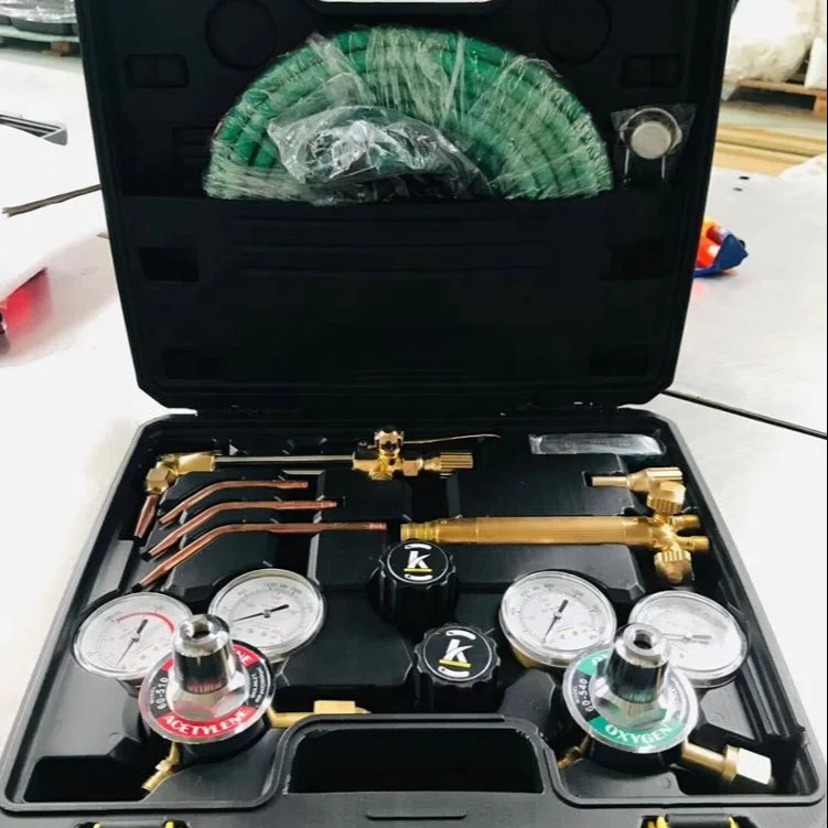 Oxygen and Acetylene gas regulator with western style torch for welding and cutting set
Oxygen and Acetylene gas regulator with western style torch for welding and cutting set