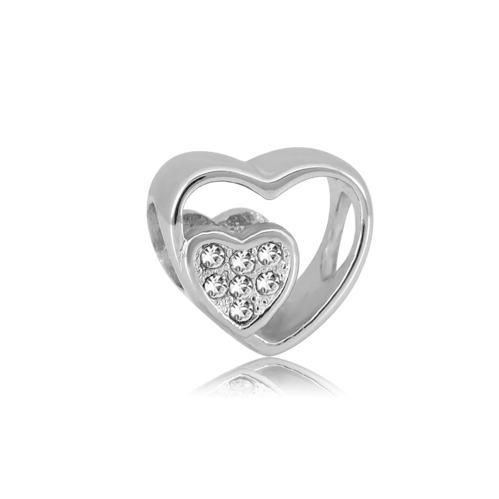 White Heart shape crystal Charm Stainless Steel Charms For Girl Fit Bracelet & Necklace Elegant Jewelry
White Heart shape crystal Charm Stainless Steel Charms For Girl Fit Bracelet & Necklace Elegant Jewelry