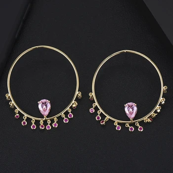 LARRAURI Luxury Round Tassels Stud Earrings For Women Wedding Cubic Zircon CZ Indian Bridal Earrings Bohemia 2019 серьги женские
LARRAURI Luxury Round Tassels Stud Earrings For Women Wedding Cubic Zircon CZ Indian Bridal Earrings Bohemia 2019 серьги женские