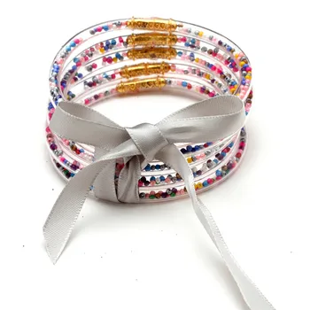 100 set Wholesale 5PCS/Set Mixed Seed Beads Glitter Jelly Bangles Set All Weather Stack Silicone Plastic Glitter Jelly Bangles
100 set Wholesale 5PCS/Set Mixed Seed Beads Glitter Jelly Bangles Set All Weather Stack Silicone Plastic Glitter Jelly Bangles