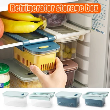 Kitchen Refrigerator Storage Box Portable Fresh-keeping Box Plastic Food Storage Sealing Case In Stock
Kitchen Refrigerator Storage Box Portable Fresh-keeping Box Plastic Food Storage Sealing Case In Stock