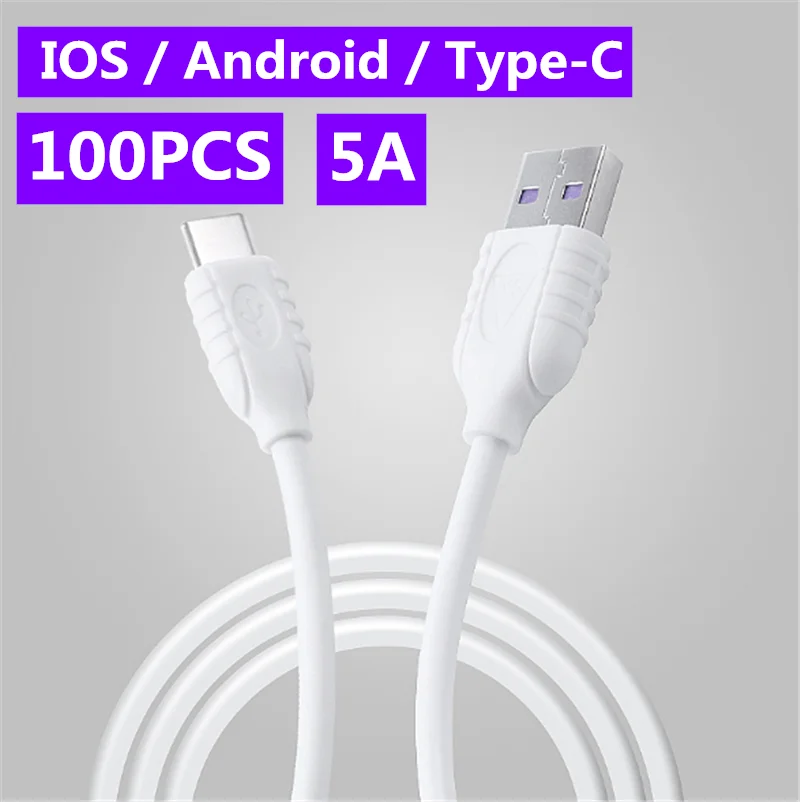 100pcs Wholesale Data Cable Micro USB Type C Fast Charging Cable For iPhone Xiaomi Android Mobile Phone Charger USB Wire Cord
100pcs Wholesale Data Cable Micro USB Type C Fast Charging Cable For iPhone Xiaomi Android Mobile Phone Charger USB Wire Cord