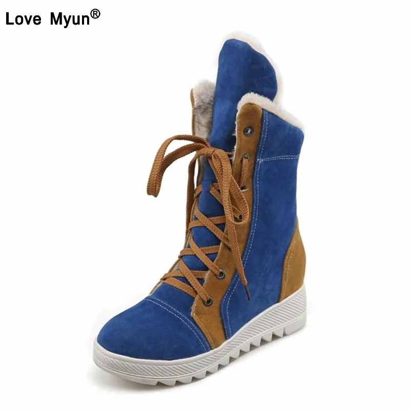 Plus Size 34-43 Women Boots Fashion Round Toe Snow Boots Lace-Up Female Winter Boot Woman Shoes Black Red Blue 963
Plus Size 34-43 Women Boots Fashion Round Toe Snow Boots Lace-Up Female Winter Boot Woman Shoes Black Red Blue 963