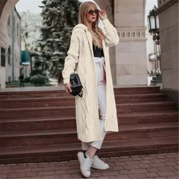 Women Long Knited Cardigan Sweaters Outcoat New Female Casual Hooded Swatater Open Front Winter Warm Sweater Harajuku Streetwear
Women Long Knited Cardigan Sweaters Outcoat New Female Casual Hooded Swatater Open Front Winter Warm Sweater Harajuku Streetwear