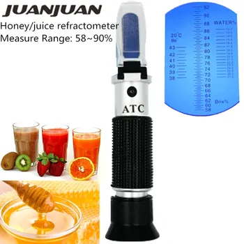 58~90% brix honey refractometer with Automatic Temperature Compensation Sugar Content beekeeping Measurement Tool 15%
58~90% brix honey refractometer with Automatic Temperature Compensation Sugar Content beekeeping Measurement Tool 15%