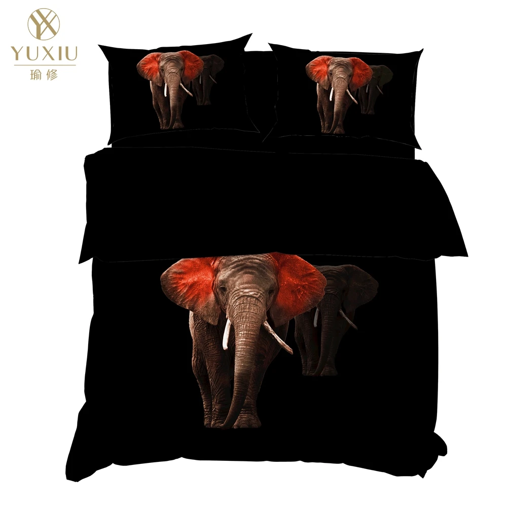 YuXiu 3D Printing Animal Elephant Black Duvet Covers 3Pcs Sets Bedding Set Bed Linen Quilt Cover King Queen Full Twin Single
YuXiu 3D Printing Animal Elephant Black Duvet Covers 3Pcs Sets Bedding Set Bed Linen Quilt Cover King Queen Full Twin Single