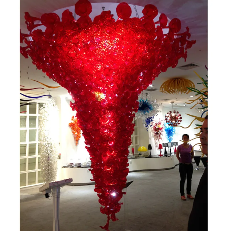 Free Air Freight Large Lobby Booming Red Glass Lighting Crystal Chandelier Luxury
Free Air Freight Large Lobby Booming Red Glass Lighting Crystal Chandelier Luxury