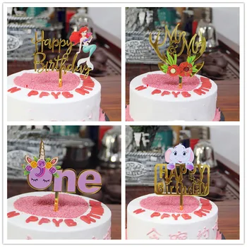 Mermaid Unicorn Cake Topper Acrylic Happy Birthday Cupcake Toppers For Baby Shower Cake Top Flag Unicorn party Baking Decoration
Mermaid Unicorn Cake Topper Acrylic Happy Birthday Cupcake Toppers For Baby Shower Cake Top Flag Unicorn party Baking Decoration