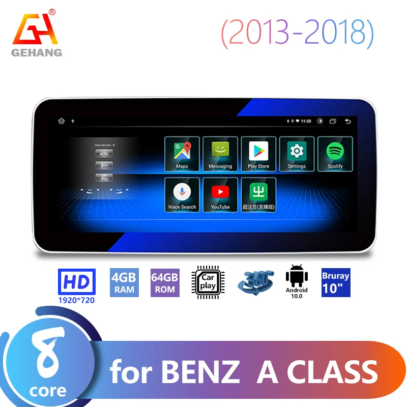 GEHANG Android Auto Navigation car stereo receiverv GPS Multimedia Player For Mercedes Benz A/GLA/CLA Class 2013-2018 Bluetooth
GEHANG Android Auto Navigation car stereo receiverv GPS Multimedia Player For Mercedes Benz A/GLA/CLA Class 2013-2018 Bluetooth