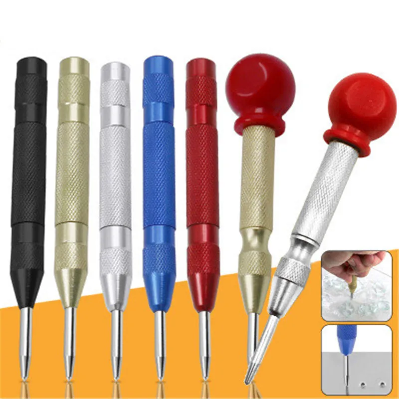 5 inch Automatic Center Punch Spring Loaded Marking Starting Holes Tool Wood Press Dent Marker Woodwork Tool Hole Drill Bits
5 inch Automatic Center Punch Spring Loaded Marking Starting Holes Tool Wood Press Dent Marker Woodwork Tool Hole Drill Bits