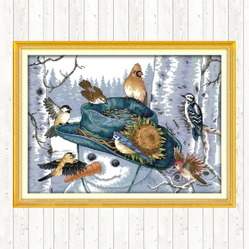 The Snowman with The Bird Cross Stitch Package Needlework Embroidery Patterns Embroidery Kits 14ct 11ct Count Canvas DIY Crafts
The Snowman with The Bird Cross Stitch Package Needlework Embroidery Patterns Embroidery Kits 14ct 11ct Count Canvas DIY Crafts