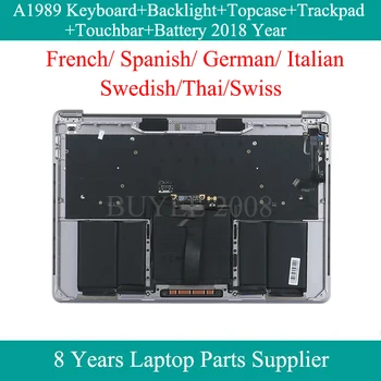 Original For Macbook A1989 Keyboard Topcase Backlight Trackpad Touchbar Battery French Spanish German Italian Swedish Thai Swiss
Original For Macbook A1989 Keyboard Topcase Backlight Trackpad Touchbar Battery French Spanish German Italian Swedish Thai Swiss