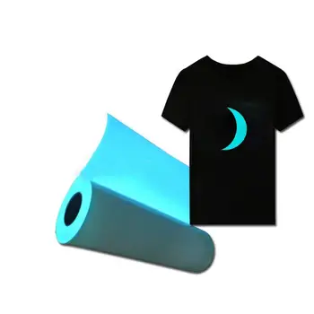 

Sunice Glow in the Dark Heat Transfer Press Vinyl HTV Iron-on Paper Blue to Blue Cutting Film for T-Shirt Clothes width:50cm