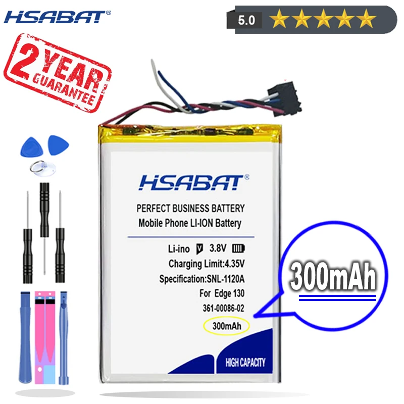 Аккумулятор HSABAT 300 мА · ч 361-00086-02 для GARMIN Edge 130 Edge130 1ICP4/20/28 | Мобильные телефоны и