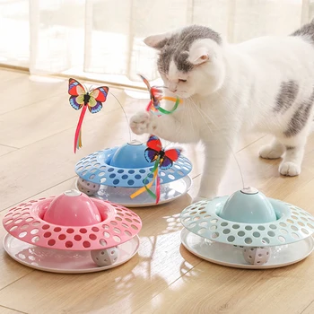 Pet Toy Tease Cat 3 In 1 Electric Toy-Turntable Flying Butterfly Bell Ball Automatic Kitty Funny Toy 5
Pet Toy Tease Cat 3 In 1 Electric Toy-Turntable Flying Butterfly Bell Ball Automatic Kitty Funny Toy 5