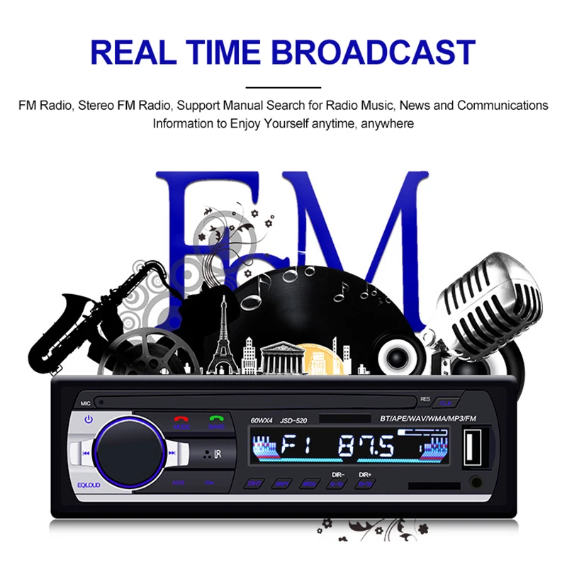 12V In-dash 1Din Car Multimedia Player Car Stereo Radio FM Aux Input Receiver USB Bluetooth Autoradio Auto MP3 Music Player
12V In-dash 1Din Car Multimedia Player Car Stereo Radio FM Aux Input Receiver USB Bluetooth Autoradio Auto MP3 Music Player