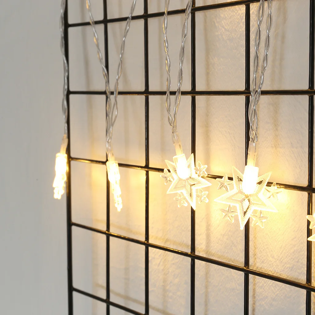 10 LED Plastic Five-pointed Star Modeling Decorative Lights String House Courtyard Christmas Lights
10 LED Plastic Five-pointed Star Modeling Decorative Lights String House Courtyard Christmas Lights