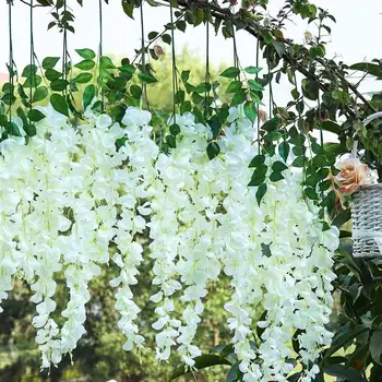 UNOMOR 12 Pcs Artificial Silk Wisteria Ivy Vine Green Leaf Vine Garland Simulation Props 90CM for Party Wedding Home Decoration
UNOMOR 12 Pcs Artificial Silk Wisteria Ivy Vine Green Leaf Vine Garland Simulation Props 90CM for Party Wedding Home Decoration
