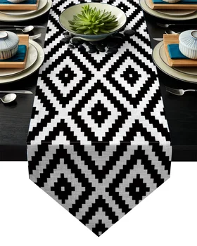 Black White Irregular Geometry Table Runner Table Flag Home Party Decorative Tablecloth Table Runners for Wedding
Black White Irregular Geometry Table Runner Table Flag Home Party Decorative Tablecloth Table Runners for Wedding