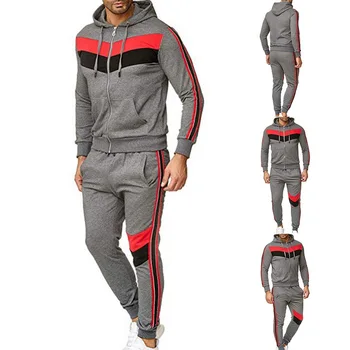 Men Colorblock Sports Suit Two Pieces Set Men's Zipper Hoodie Sweatshirt Pants Tracksuit Sportswear Outfit 
Men Colorblock Sports Suit Two Pieces Set Men's Zipper Hoodie Sweatshirt Pants Tracksuit Sportswear Outfit