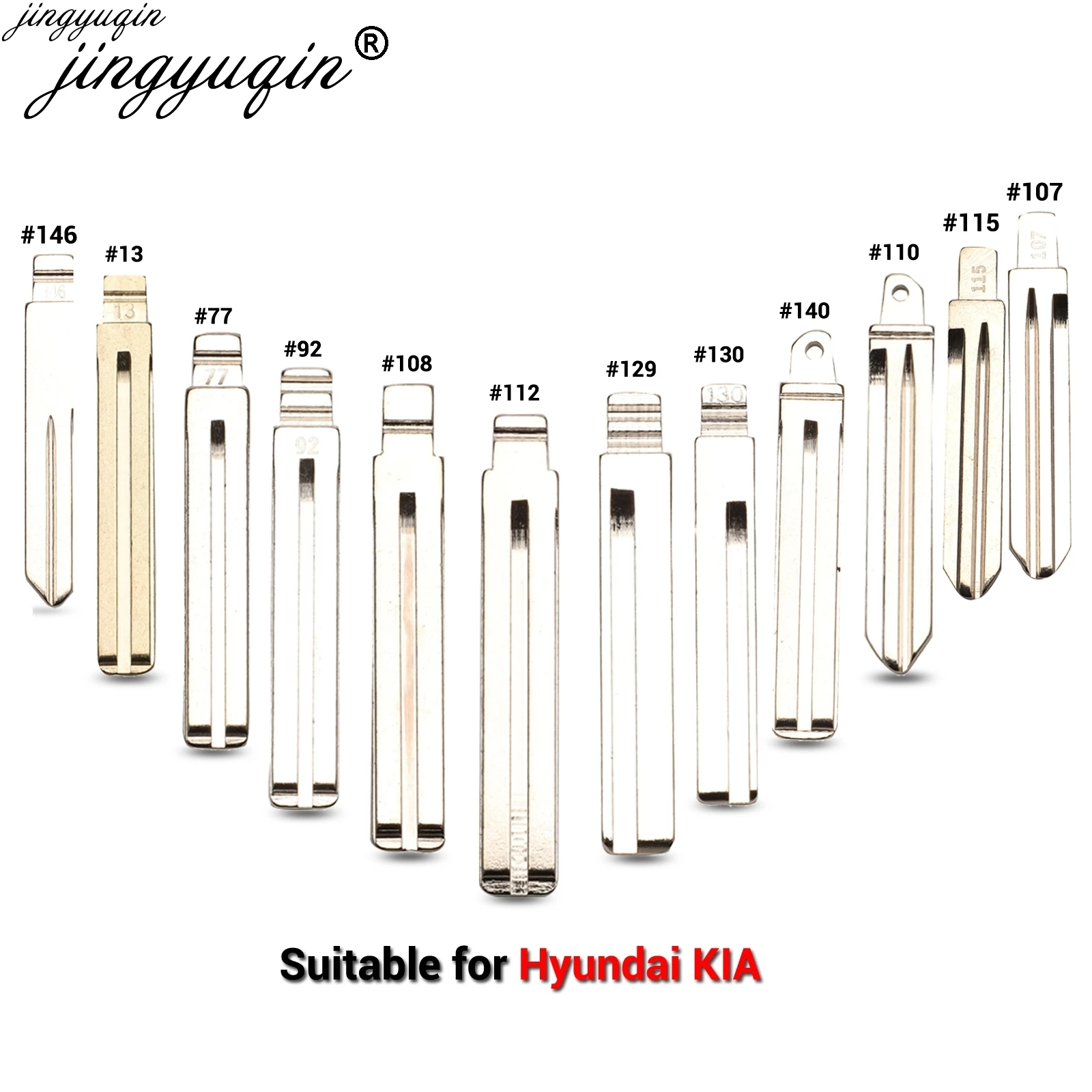 

Jingyuqin 15pcs Flip KD Car Key Blade #13 77 92 100 107 108 112 115 129 130 140 146 For Kia For Hyundai