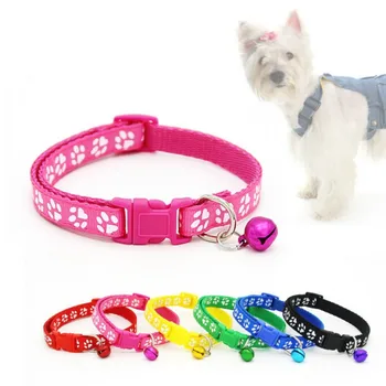 Puppy Kitten Cat Dog Strap Buckle Pet Collar Nylon Fabric Footprint Pattern Dog Collar with Bell Pet Supplies
Puppy Kitten Cat Dog Strap Buckle Pet Collar Nylon Fabric Footprint Pattern Dog Collar with Bell Pet Supplies